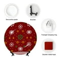 thumbnail image 4 of Gaeub Merry Christmas Print Ceramic Plate,Dinner Plates,Bone China Decorative Plates with Display Stand,Art Ceramic Ornaments for Wall Hanging Decoration-6in, 4 of 6
