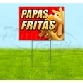 thumbnail image 1 of Papas Fritas (18" x 24") Yard Sign, Includes Metal Step Stake, 1 of 6
