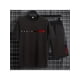 thumbnail image 1 of Camiseta gráfica "PARIS" para hombre - Algodón negro, diseño de rayas rojas, ropa deportiva informal de verano, 1 of 6
