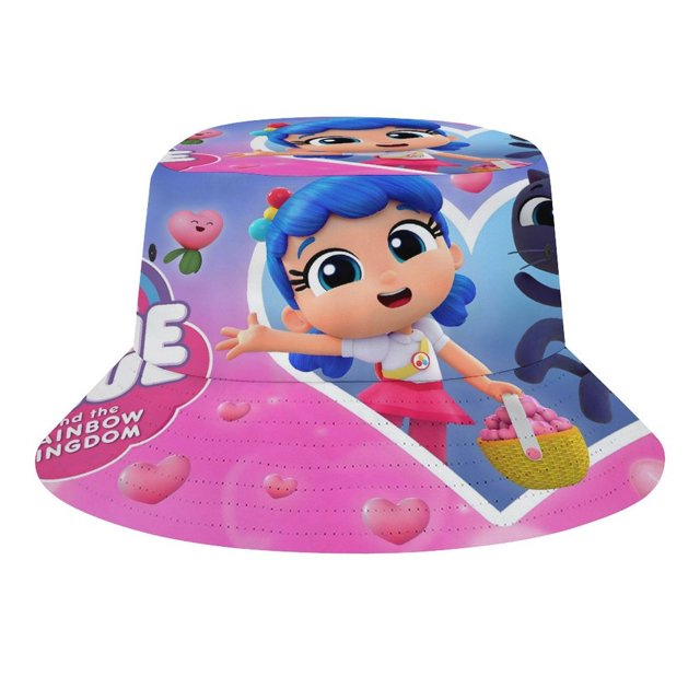 True y el Reino Arcoíris Sombrero bucket para adultos, gorra de protección solar, sombrero de pescador plegable para viajes al aire libre, pesca y actividades de verano