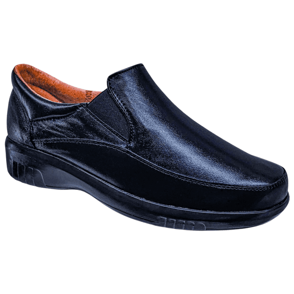 Zapato Piel Borrego Enco Footwear Cómodo Mocasín para Pie Descanso Confort N02 Negro