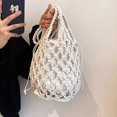 thumbnail image 1 of CHOK Summer Straw Bucket Bags For Women Handmade Drawstring Beach Shoulder Bags Raffia Rattan Woven Handbags Vacation Shopping Bags, 1 of 6