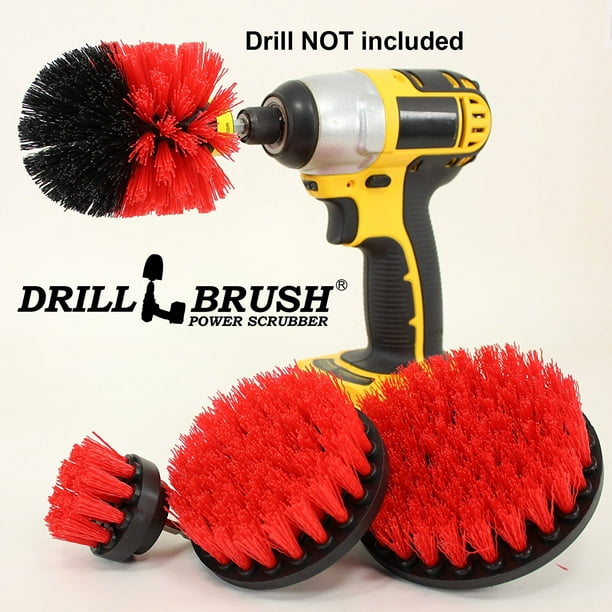 Stiff Bristle Nylon Cordless Drill Powered Spinning Brush Heavy Duty