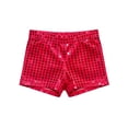 thumbnail image 4 of Fozruso Sparkling Dotty Stage Shorts For Girls And Boys – Glimmering Sequin Dance Shorts For Performances And Events for Kids School Daily(Red), 4 of 5
