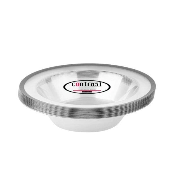Bols à Soupe Contrastés 12oz Bord Noir Transparent (10 Unités)