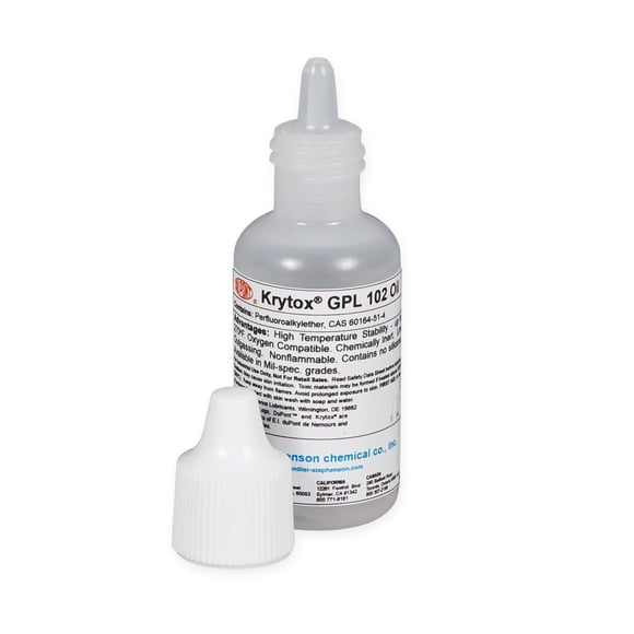 Aceite industrial Krytox de Chemours, botella de goteo de 30 ml MS1020101