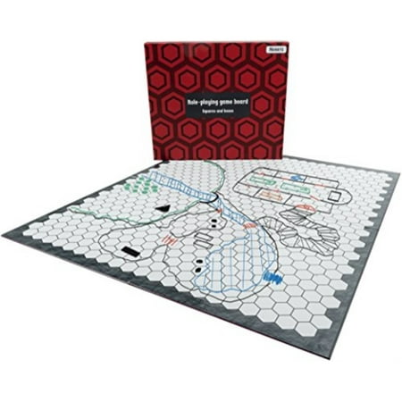Hexers role playing game board: vinyl mat alternative - Dungeons and Dragons D&D DnD Pathfinder RPG play compatible - 27''x23'' - 1'' squares on one side, 1'' hexes on the other - Foldable & Dry (Best Google Play Rpg Games)
