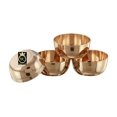 thumbnail image 1 of Bols en Bronze Doré Lot de 4 - Bols Kansa en Métal Martelé à la Main - Design Classique, 1 of 4