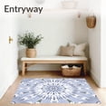 thumbnail image 3 of ODIKA 5'x7' Machine Washable Non-Slip Area Rug, Watercolor Burst Tie Dye with Blooming Starburst High Traffic Rug, Gray, 561652, 3 of 7