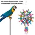 thumbnail image 4 of Amdohai Colorful Parrot Chewing Foraging Toys Wooden Hanging Parrot Block Toy Bird Toy Pet Training, 4 of 6