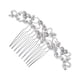 thumbnail image 4 of Peineta de novia con diamantes de imitación, tocado de moda, accesorio para el cabello de fiesta para mujeres (plata), 4 of 7