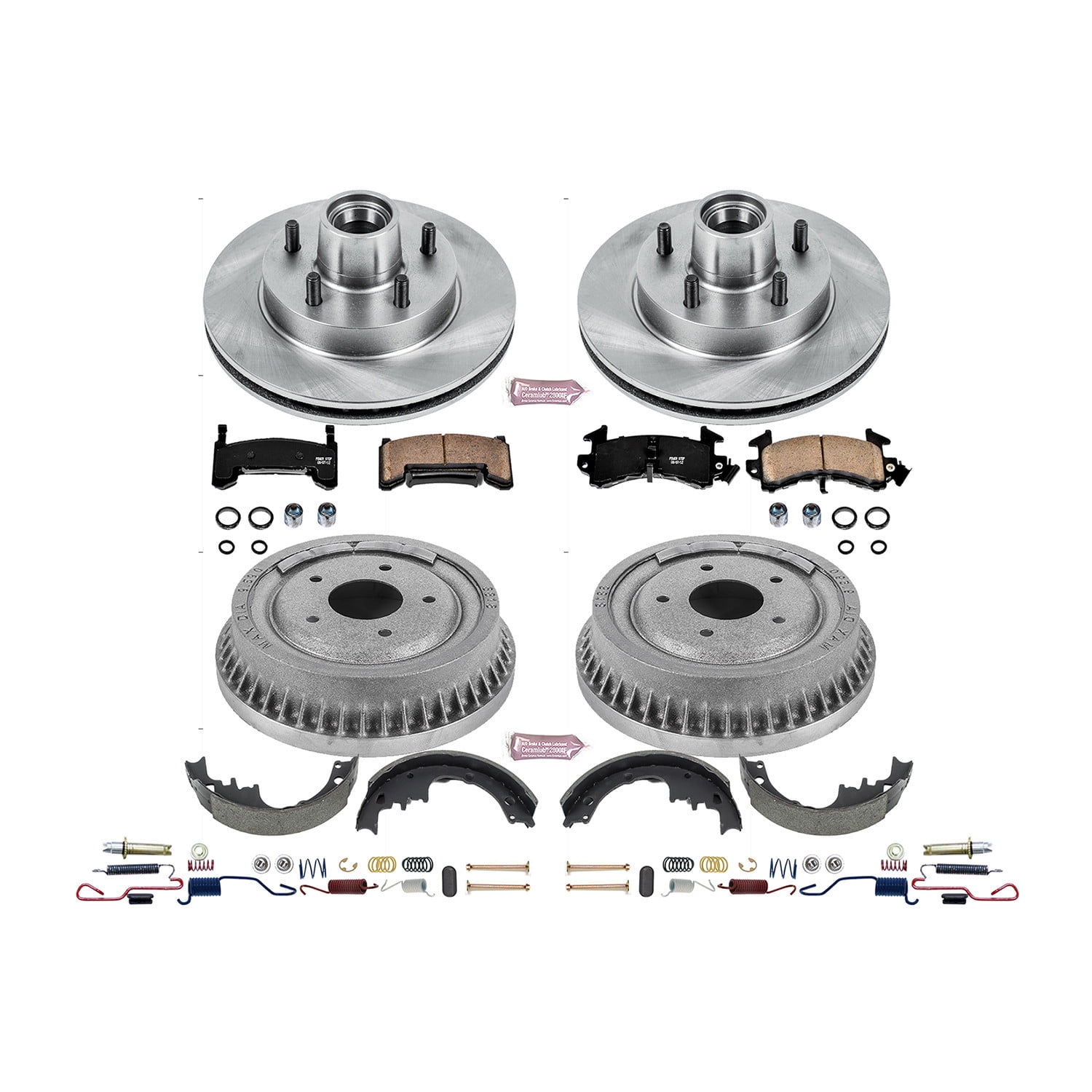 Power Stop Front and Rear Stock Replacement Drum and Shoe Kit KOE15025DK