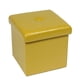 thumbnail image 1 of Taburetes otomanos de almacenamiento con reposapiés cuadrados pequeños plegables de piel sintética, mesa de centro, color negro, 11.8 x 11.8 x 11.8 pulgadas Vhermosa Taburetes y escaleras, 1 of 7