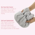 thumbnail image 3 of Unique Bargains Diamond Shape Hair Drying Towel Dry Cap Quick Drying Lightweight Gray, 3 of 7