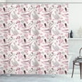 thumbnail image 1 of Ambesonne Paris Shower Curtain, Kissing Couple Valentines, 69"Wx75"L, Pale Pink Rose, 1 of 3