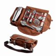 thumbnail image 3 of Bar Bartender Carrying Bag Creative Bartender Canvas Toolkit Pack Bar Tools Cocktail Shaker Set Storage Bag Only, 3 of 5