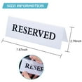 thumbnail image 2 of 6 Pcs Reserved Table Signs, Acrylic Waterproof Clear Reserved Holder Table Signs, 2 of 8