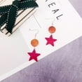 thumbnail image 3 of Drop Earrings Decorative Heart Loop Triangle Star Pendant Wooden Earrings Dangle Earrings, 3 of 3