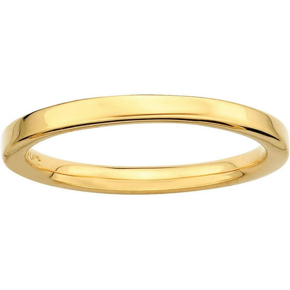 Sterling Silver Gold-Plated Polished Ring