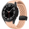 thumbnail image 2 of No Gap Watch Band for Samsung Galaxy Watch 7 40mm 44mm/Watch 6 Classic 43mm 47mm/Watch 5 Pro 45mm/Watch 4 Classic 42mm 46mm/Watch 6/5/4 40mm 44mm, 20mm Silicone Sport Bands Magnetic for Women Men, 2 of 7