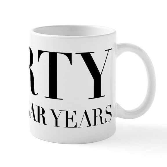 CafePress - Forty The Cougar Years - 11 oz Ceramic Mug - Novelty Coffee Tea Cup