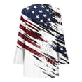 thumbnail image 4 of Kvture 4th of July Tops for Women Henley V Neck Button 3/4 Sleeve Blouse Independence Day Patriotic T Shirts Summer A White Tees XL, 4 of 5