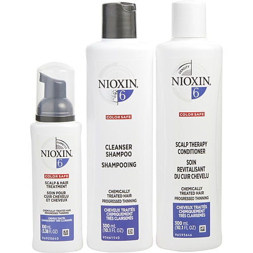 Nioxin Unisex Set-3 Piece Maintenance Kit System 6 With Cleanser 10.1 Oz & Scalp Therapy 10.1 Oz & Scalp Treatment 3.38 Oz By Nioxin
