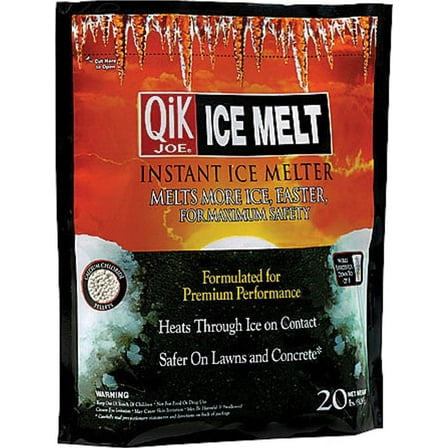 Qik Joe Instant Snow and Ice Melt for Sidewalks, Driveways, Steps, and Parking Lots, Deicer for Concrete, Asphalt, Wood, and Other Surfaces, Effective to -25 Degrees, 20 Pounds