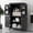 Black#2, variant on Bathroom Vanity, Elegant Bathroom Floor Storage Cabinet, Bathroom Storage Unit, Freestanding Cabinet with 4 Doors, Adjustable Shelves, Adaptable Shelves, White, White Bathroom Storage Cabinet