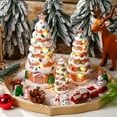 thumbnail image 3 of Xinwanna Light Up Gingerbread House Christmas Tree, 1-Piece Resin Figurine Set with LED for Indoor Home Tabletop Holiday Decor, S, 3 of 13