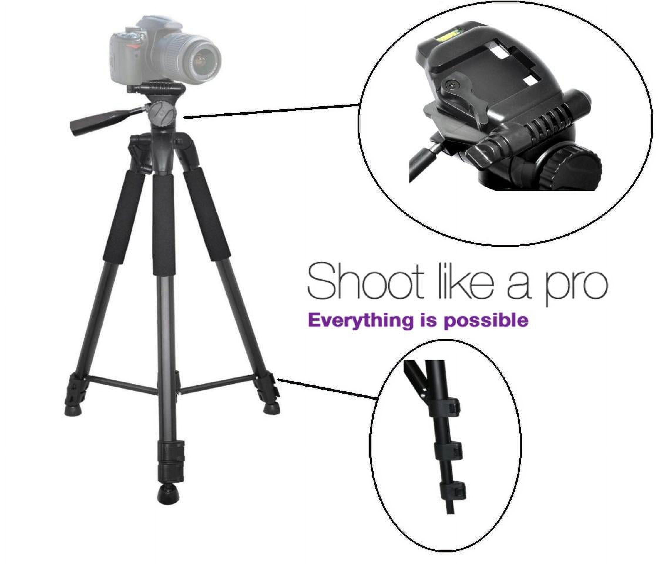 Heavy-Duty Professional 75" Tripod with Case for Canon EOS M6 M50