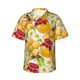 thumbnail image 1 of Balery Bees Honeycomb Camisas hawaianas de manga corta para hombre, camisas playeras de corte holgado, camisas de vacaciones con botones,Large, 1 of 7