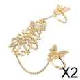 thumbnail image 1 of Anillos de mariposa Salvador con cadena Ajustable 2 piezas para el Banquete de Boda, 1 of 8