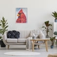 thumbnail image 2 of Stupell Industries The Messenger Red Cardinal Layered Collage Bird Painting Painting White Framed Art Print Wall Art, Design by Lisa Morales, 2 of 5
