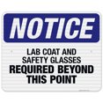 thumbnail image 1 of Lab Coat And Safety Glasses Required Sign, OSHA Sign, 24x30 Reflective Aluminum EGP, 1 of 1