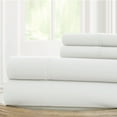 thumbnail image 2 of Amrapur Overseas 4-Piece Bright Solid Microfiber Adult Sheet Set, White, Queen, 2 of 4