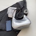 thumbnail image 4 of Bolsos de las señoras Bolso de la media luna casual de cuero de la PU Regalo de cumpleaños Fiesta de viaje de compras, 4 of 8