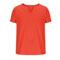 thumbnail image 5 of BADHUB Mens Cotton Linen Shirts Big and Tall Lightweight V Neck Split Hem T Shirt Solid Color Short Sleeve Summer Beach Tops Red XXXL, 5 of 6