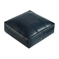 thumbnail image 4 of hengtong Soft PU Leather Pouf Handmade Ottoman Pouf Square Floor Cushion Ottoman Navy, 4 of 9