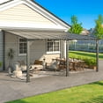 thumbnail image 2 of AECOJOY 12' x 16' Hardtop Gazebo Outdoor Aluminum Pergola ​For Garden, Patio, Backyard-​Black, 2 of 9