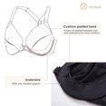 thumbnail image 3 of DELIMIRA Women's Front Closure Plus Size Full Coverage Lace Underwire Racerback Bra, 3 of 3