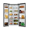 thumbnail image 2 of Hamilton Beach Counter Depth 20.6 Cu. Ft. Side by Side Refrigerator, Black Stainless Steel, 2 of 12