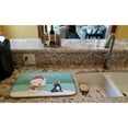 thumbnail image 2 of Black French Bulldog Snowman Christmas Dish Drying Mat, 2 of 7