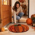 thumbnail image 5 of Trovenix Halloween Fall Thanksgiving Bath Mat Pumpkin Shaped Absorbent Non Slide Soft Doormat for Entryway Decor, 5 of 7