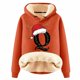thumbnail image 1 of WILLBEST Sudadera con Capucha para Mujer, con Estampado de Letras Navideñas Sudadera Gruesa de Lana, Cálida para El Invierno Tops de Moda XX-Grande, 1 of 4