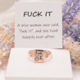 thumbnail image 4 of WIFKLSIIPG Fun Alloy Ring Funny Letter Square Ring Creative Personality Ring Simple Ring Funny Engraved Inspirational Ring Suitable for Women and Boys, 4 of 7