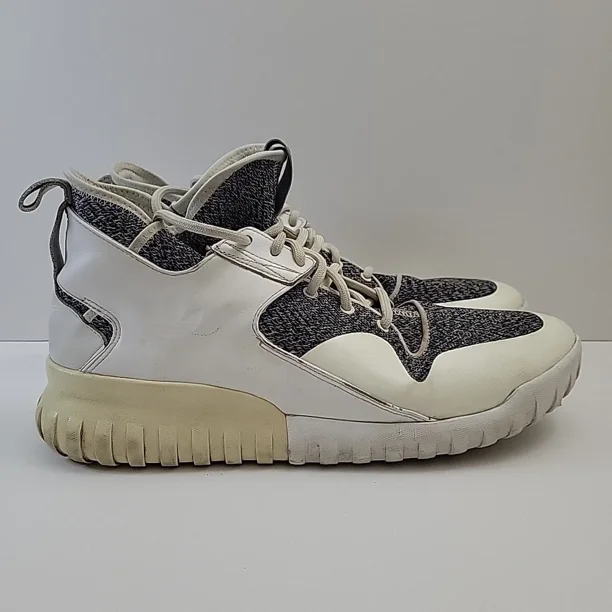 Adi-das Tubular X White Lace Up Athletic Basketball Shoes Sneakers Mens Size 13