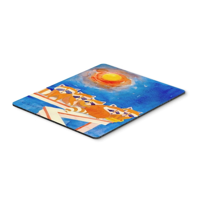 "Ratón de Caroline's Treasures / Hot Pad / Trivet, Mapaches en el porche (6009MP)" Caroline's Treasures 6009MP