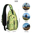 thumbnail image 4 of Crossbody Sling Backpack for Women Men Fruit Avocado Leaves Pattern Shoulder Sling Crossbody Casual Chest Bag for Travel Sports Running Hiking, 4 of 5