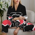 thumbnail image 6 of KLL Animal Bulldog French Print Women's Long Sleeve Pajamas with Pants Sleepwear Loungewear 2 Set-XX-Large, 6 of 8